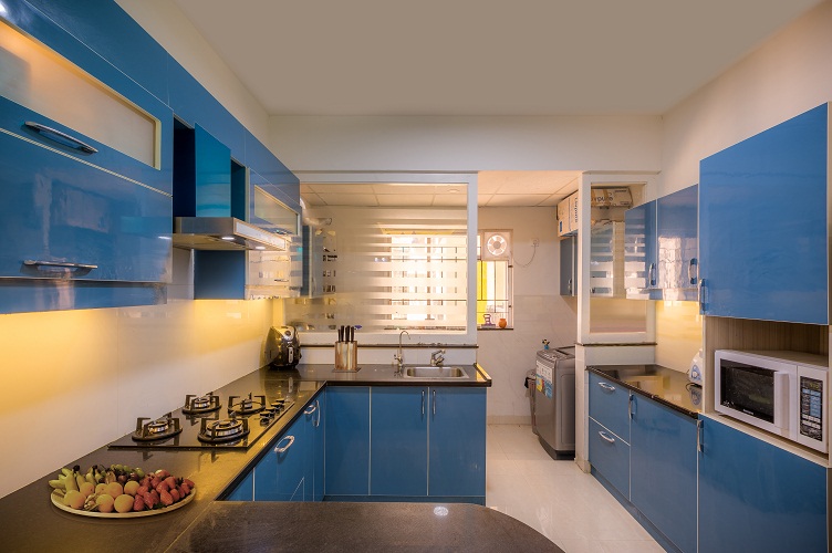 U Shaped Kitchen Interior Design-Kitchen-2BHK, Electronic City, Bangalore